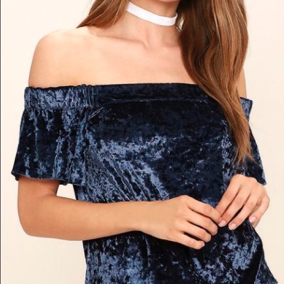 Tops - 4 for $15🎃Xhilaration blue crushed velvet top